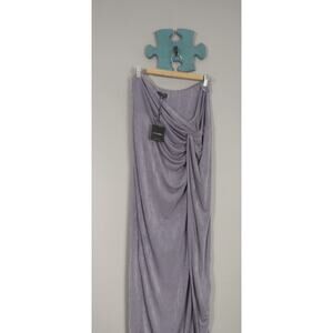 JLUXLABEL Womens Lavender Long Slit Maxi Spandex Stretch Skirt XXL NWT